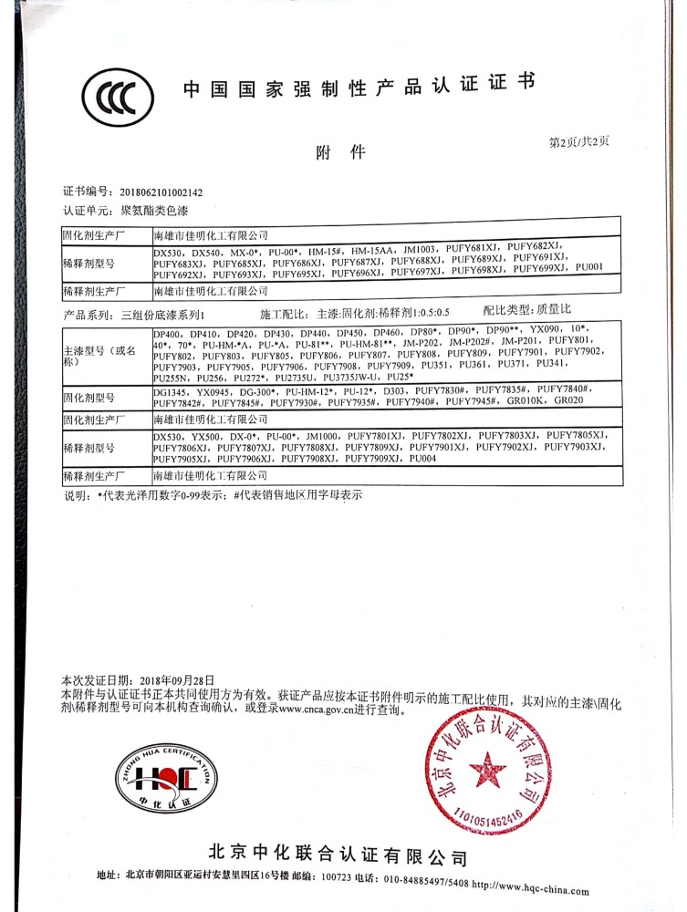 南雄佳明CCC證書(shū)