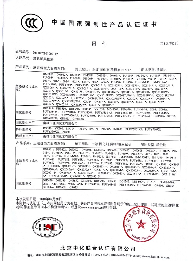 南雄佳明CCC證書(shū)