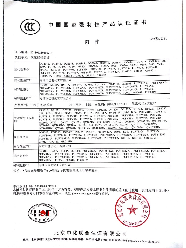 南雄佳明CCC證書(shū)